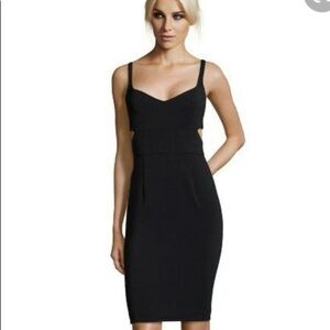NWT Jay Godfrey Lauda Side Cut Out Black Mini Dress LBD Sheath Sz 8